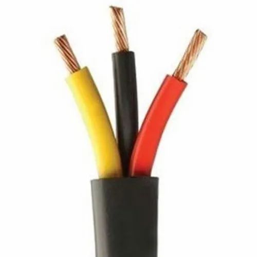 Polycab 2.5 Sqmm 3 Core FR Black Copper PVC Insulated Sheathed Flexible Cable, Length: 100m