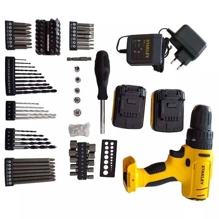 Stanley 10 mm 10.8 V 1500 RPM Cordless Hammer Drill (With Battery), SCH121S2KA-B1