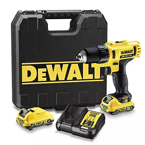 Dewalt Black and Yellow Cordless Driver Drill  2 Ah (With Battery Pack)),  DCD710D2-IN