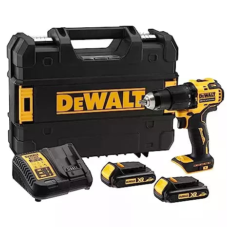 Dewalt  Black & Yellow Hammer Drill Driver 1.5 Ah (With Battery Pack), DCD709S2T-QW