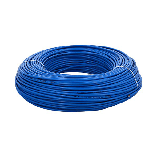 Finolex 4 SQMM SINGLE CORE PVC Insulated COPPER FLEXIBLE CABLE BLUE (100 Meters)