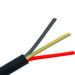 Polycab 1.5 Sqmm 3 Core Black Copper PVC Insulated Sheathed Flexible Cable, Length: 100m