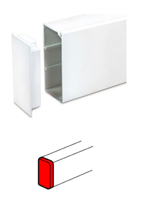 Legrand 0107 22 - LEFT OR RIGHT END CAP DLP PVC TRUNKING 80mm x 50mm