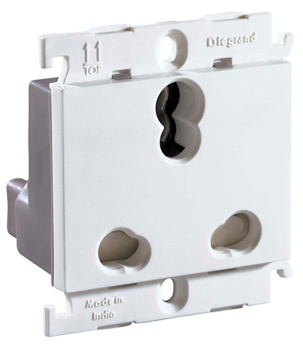 Legrand 675555(S) - 6/16A 3 PIN COMBINES 2 MODULE MYLINC ENERGY SOCKET(675555) (Pack Of 10 Qty)