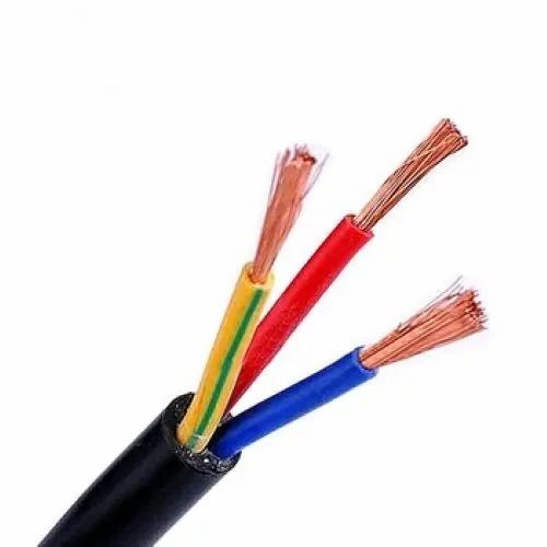 Polycab 0.5 Sqmm 3 core Black Copper Flexible Insulated Frls Cable (100 Meters)