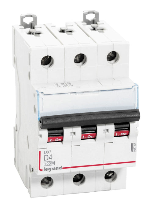 Legrand 408757 - 4A TP 10kA D ~ AC:415V DX3 MCB