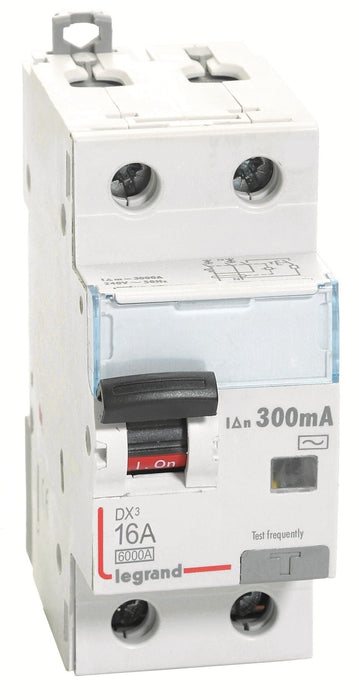 Legrand 411399 - 16A DP 300mA 6kA AC:240V AC TYPE DX3 RCBOs