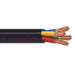 Polycab 1 Sqmm 4 Core Black Copper PVC Insulated Sheathed Flexible Cable, Length: 100m