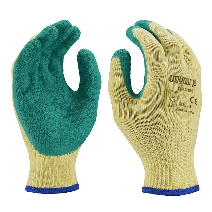 Udyogi Udyogi Safety Latex Gloves Poly Cotton Liner DRC - 105 Hand Protection - VMHSFT5922