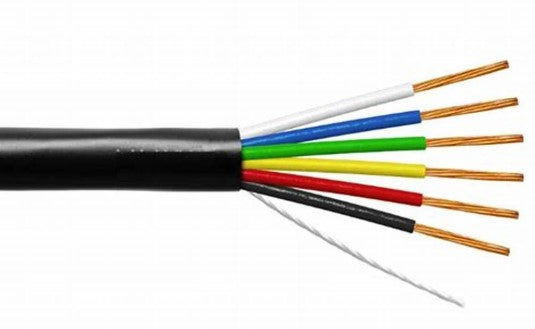 Finolex 2.5 SQMM X 8 CORE (FR) PVC INS. & SHEATHED COPPER FLEXIBLE CABLE BLACK - (50 Meters)