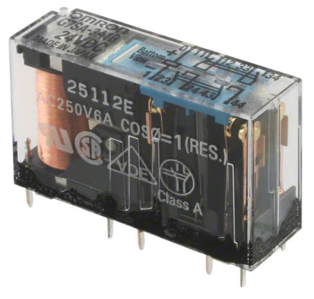 Omron G7SA-3A1B DC24-Power relay,Coil Vtg-24 VDC,No. of C/O-3PST-NO/SPST-NC,Amp Rating-6A.