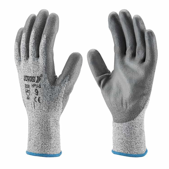 Udyogi Udyogi Safety Gloves MID Cut (Cut Level 3 Liner Ÿ?? Palm Pu Coated) HPU Ÿ?? 3  Hand Protection - VMHSFT5929