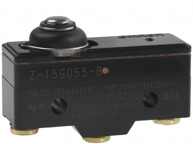Omron Z 15GD55 B OMI BASIC SWITCH WITH SHORT SPRING PLUNGER