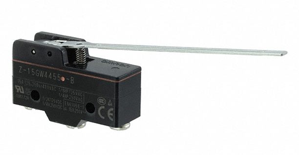 Omron Z 15GW4455 B BASIC SWITCH 15A 0.5MM CONTACTGAP LONG HINGE LEVER DRIP PROOF SCREW TERMINAL