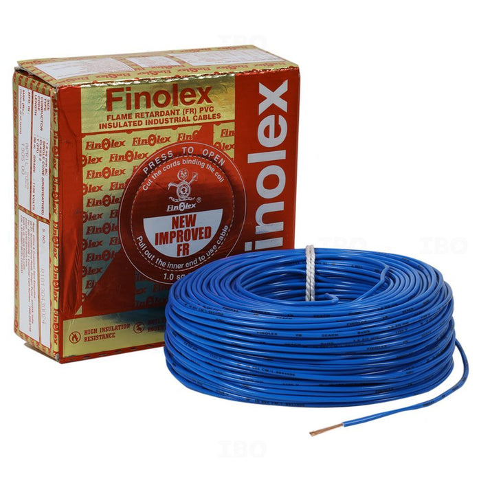 Finolex 1 SQMM 1 CORE BLACK FR PVC INSULATED INDUSTRIAL CABLES GOLD PACK 90MTR - (90 Meters x 20 Coil)