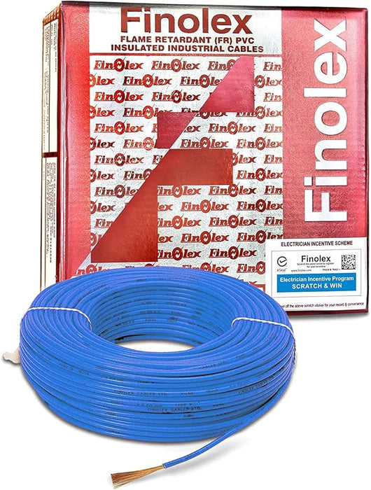 Finolex 36/.3MM 2.5 SQMM 1 CORE BLUE (180)COPPER FLEXIBLE INS. FR CABLE