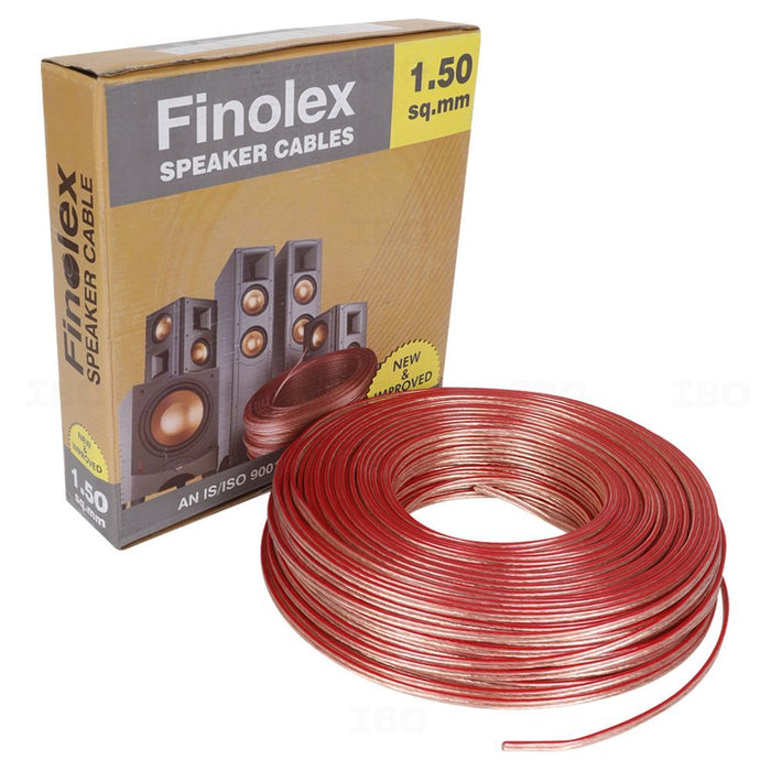 Finolex 2.5 SQMM 13 AWG TRANSPARENT SPEAKER CABLE 100 M - (100 Meters)