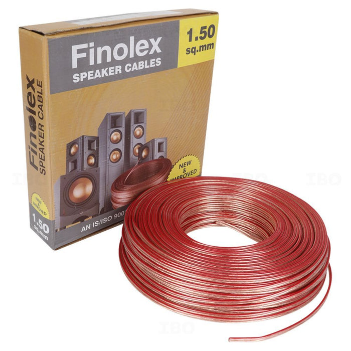 Finolex 0.75 SQMM 20 AWG TRANSPARENT SPEAKER CABLE 100 M - (100 Meters)