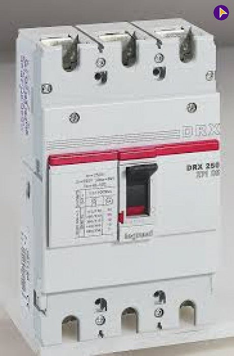 Legrand 669052-250A TP 36KA MCCB with O/L- S/C- thm. Release- DRX MCCB