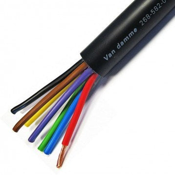 Polycab 0.50 Sqmm, 8 core Pvc Insulated & Sheathed Copper Flexible Cable Black (100 Meters)