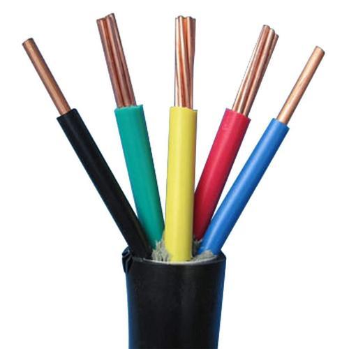 Polycab 0.75 Sqmm, 5 core Pvc Insulated & Sheathed Copper Flexible Cable Black (100 Meters)