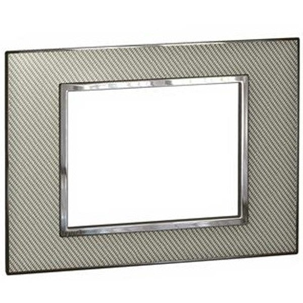 Legrand 576337 WOVEN METAL PLATE WITH FRAME 3 MODULE ARTEOR