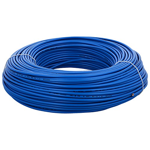 Polycab 800.4Mm 10Sqmmx1C Blue Copper Flexible Insulated Fr Cable (Coil of 90 Metres)
