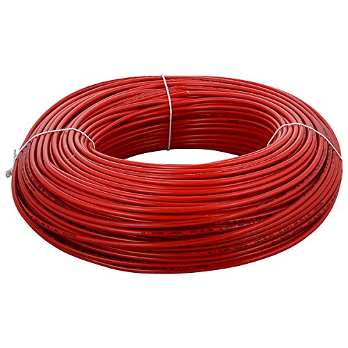 Polycab 800.4 Mm 10Sqmmx1C Red Copper Flexible Insulated Fr Cable (Coil of 90 Metres)