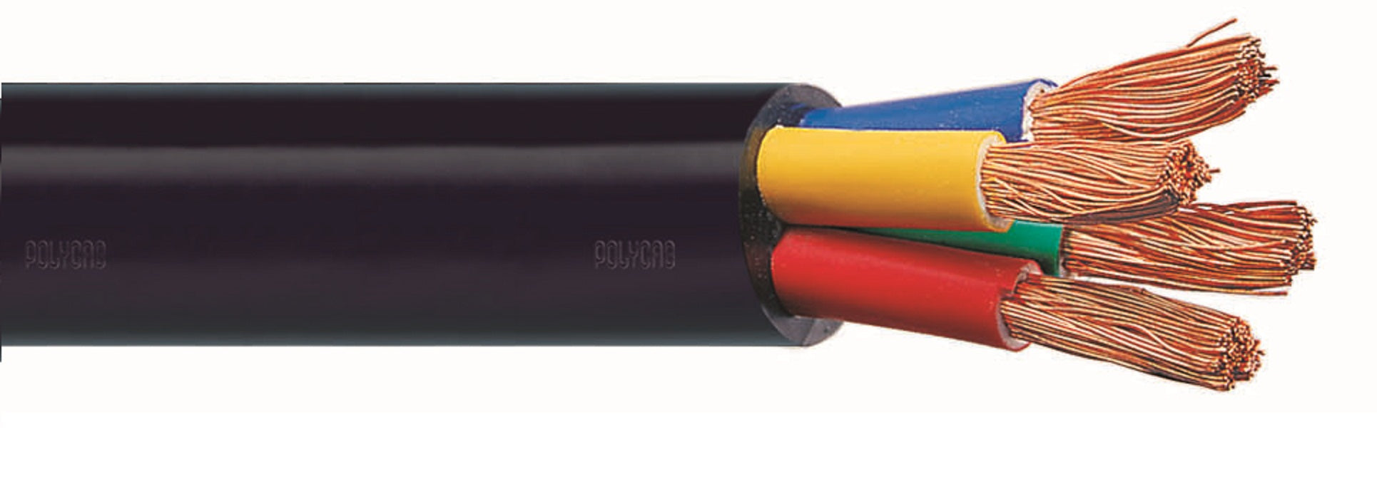 Polycab 10 Sqmm 4 core Black Copper Flexible InsFrls Cable (100 Meters)