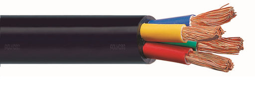 Polycab 10 Sqmm, 4 core Black Copper Flexible Insulated Frls Cable (100 Meters)