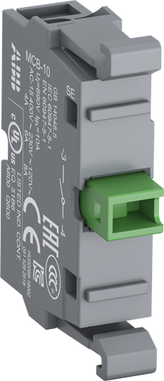 ABB Pilot Device 1SFA611605R1101 Contact Block 1NO W Holder WITH 1 CONTACT ELEMENT SCREW TERMINAL 1NO (MCBH 10)