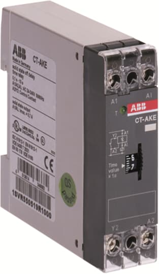 CT AKE Time relay OFF delay solid state 1no 3 300s 24 240VAC