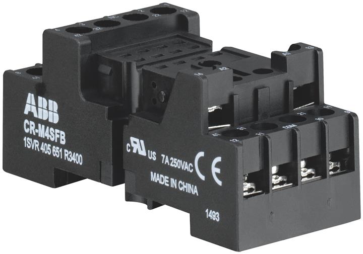 ABB CR M4SFB Standard socket fork type for 2co or 4co CR M relay 1SVR405651R3400