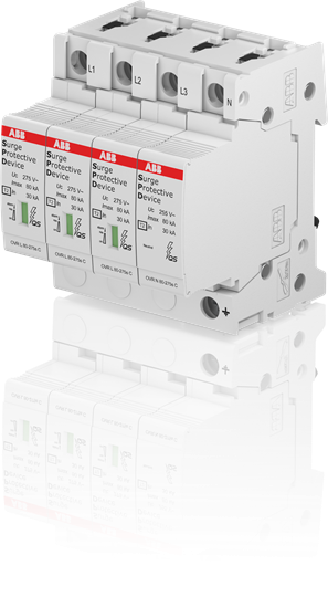 ABB SPD 2CTB815708R2000 275V(MAX) 80KA Three pole Neutral(Metal Oxide Varistor)