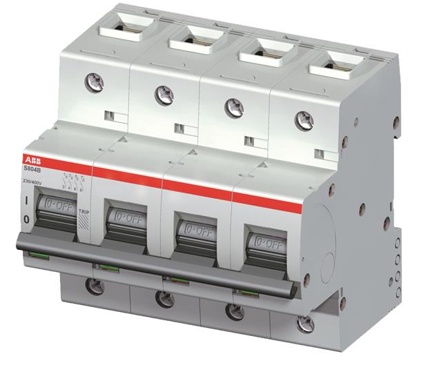 ABB S804B C32 High Performance Circuit Breaker S800B Number of poles 4 Tripping characteristic C Rated current 32A Cage terminal 2CCS814001R0324