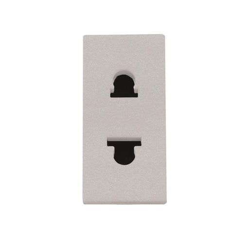 ABB Zenit Euro American unearthed socket outlet 1M Silver 2CLA213500N1302