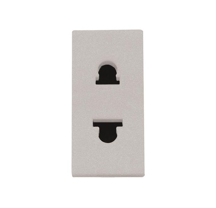ABB Zenit Euro American unearthed socket outlet 1M Silver 2CLA213500N1302