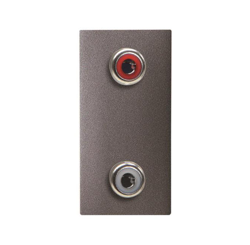 ABB Zenit 2x RCA connection unit 1M Anthracite 2CLA215520N1802