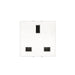 ABB Zenit British standard socket outlet 2M White 2CLA223700N1102