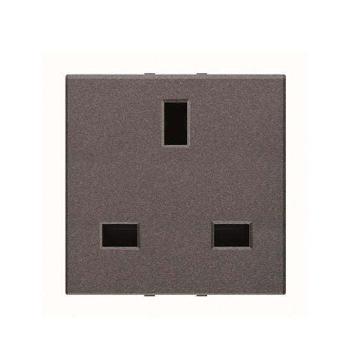ABB Zenit British standard socket outlet 2M Anthracite 2CLA223700N1802