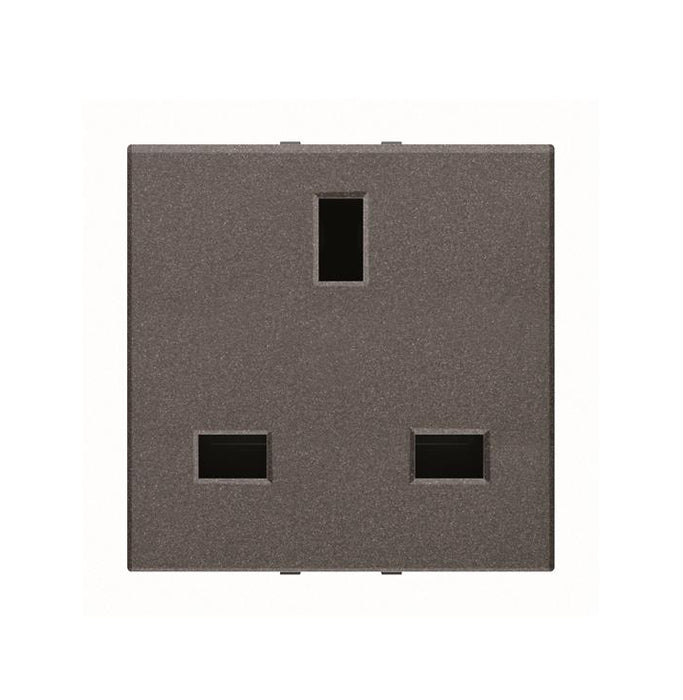 ABB Zenit British standard socket outlet 2M Anthracite 2CLA223700N1802