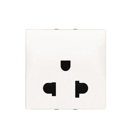 ABB Zenit Euro American earthed socket outlet 2M White 2CLA223800N1102