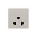 ABB Zenit Euro American earthed socket outlet 2M Silver 2CLA223800N1302