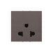 ABB Zenit Euro American earthed socket outlet 2M Anthracite 2CLA223800N1802