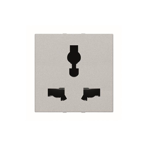 ABB Zenit Universal socket outlet 2M Silver 2CLA223900N1302