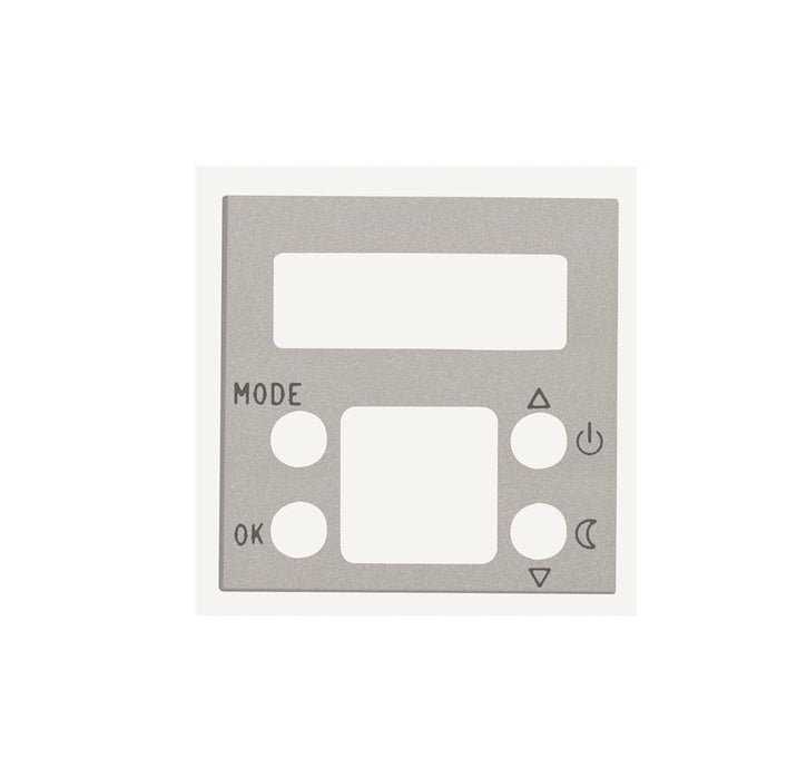 ABB Zenit Cover plate for digital thermostat 2M Silver 2CLA224050N1302