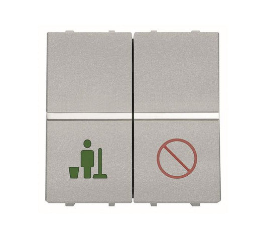 ABB Zenit DNDMUR 2 gang interlocked switch 2M Silver 2CLA224450N1302