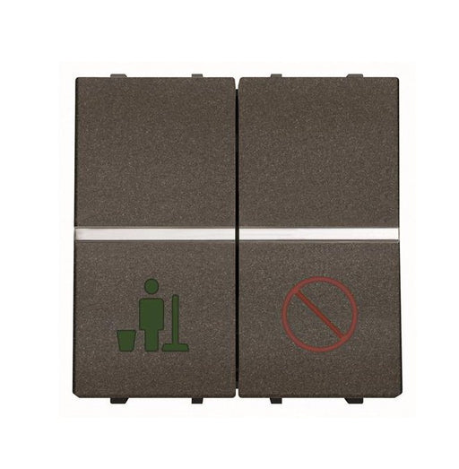 ABB Zenit DNDMUR 2 gang interlocked switch 2M Anthracite 2CLA224450N1802