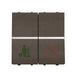 ABB Zenit DNDMUR 2 gang interlocked switch 2M Anthracite 2CLA224450N1802