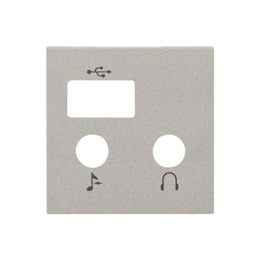 ABB Zenit Cover plate for IO USB Bluetooth module 2M Silver 2CLA226830N1302